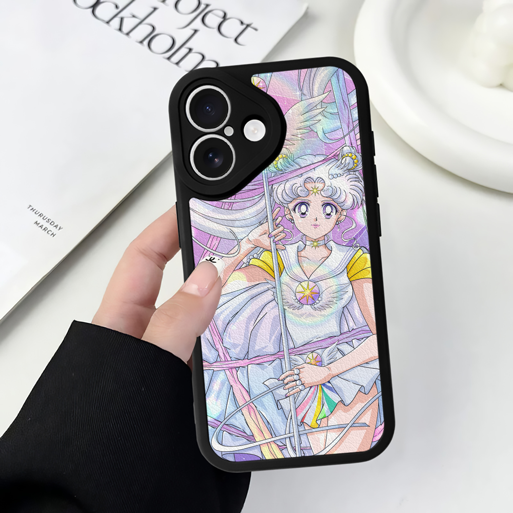 （画像用） 美少女戦士セーラームーン Sailor Moon 【iPhone 16シリーズ対応】シリコンスマホケース（レザー調） 材質：シリコン